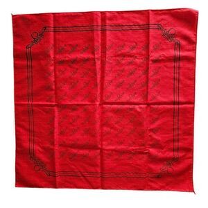Vintage The Oak Ridge Boys Black Red Handkerchief Concert Tour Scarf Bandana 80s